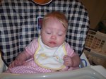 Emma in her high chair