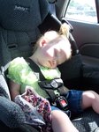 Emma tired from Quilt Shop Hop