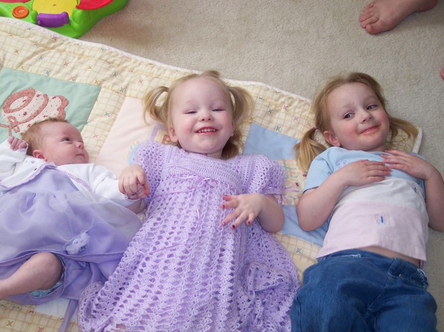 Sarah and Emma with cousin Andrea