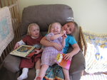 Emma with her cousins