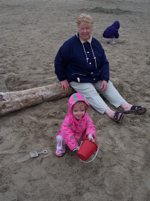 Sarah and Barbara on the Tolovana Park beach