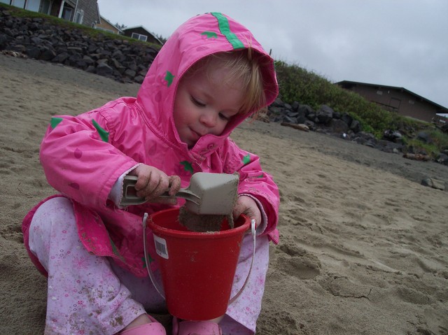 Sarah on the Tolovana Park beach