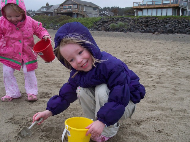 Emma and Sarah on the Tolovana Park beach