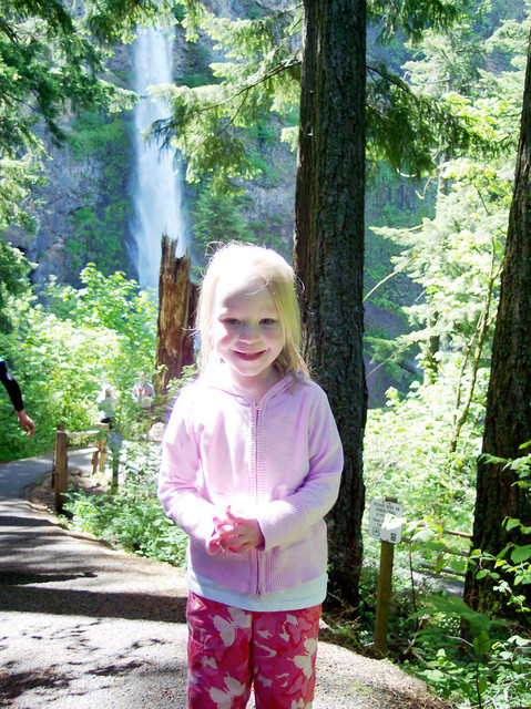 Emma on the Multnomah Falls trail