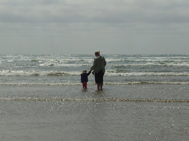 Sarah and Camille at Cannon Beach