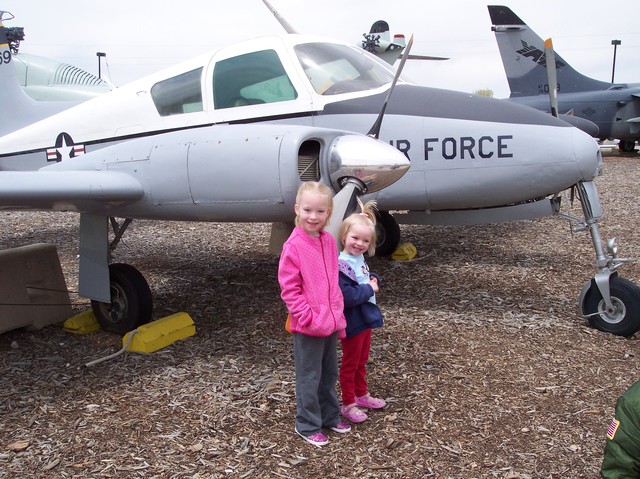 Emma and Sarah at Air Force Museum