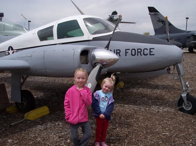 Emma and Sarah at Air Force Museum