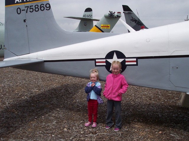 Emma and Sarah at Air Force Museum