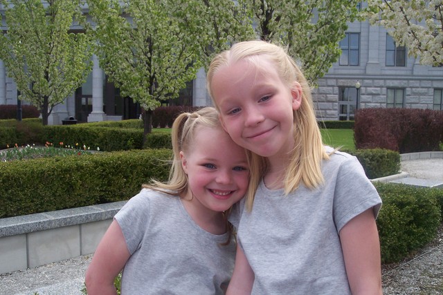 Sarah and Emma at State Capitol