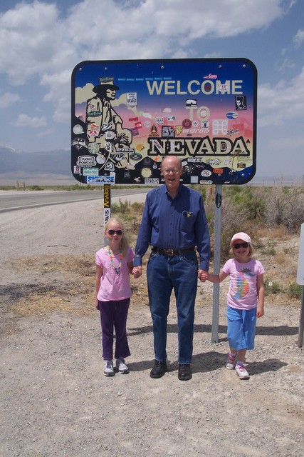 Sarah and Emma with Grandpa