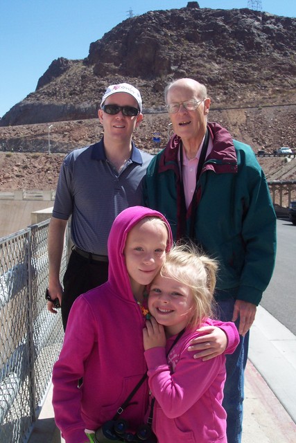 Emma, Sarah, David, Tom at Hoover Dam