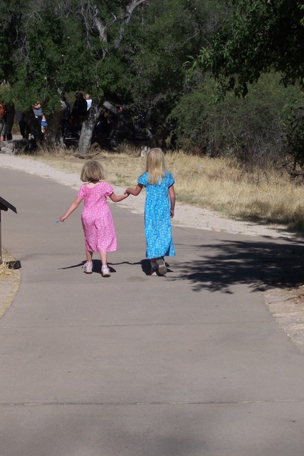 Sarah and Emma at Montezuma's Castle National Monument