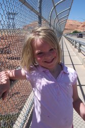 Sarah on Glen Canyon Bridge