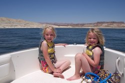 Emma and Sarah at Lake Powell