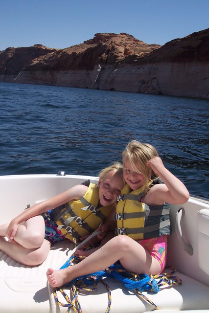 Emma and Sarah at Lake Powell