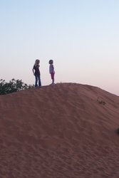 Emma and Sarah at Coral Pink Sand Dunes