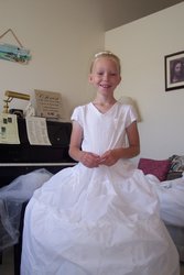 Emma in Camille's Wedding Dress