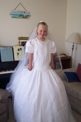 Sarah in Camille's Wedding Dress