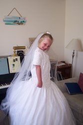 Sarah in Camille's Wedding Dress