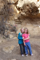 Emma and Sarah in Sego Canyon