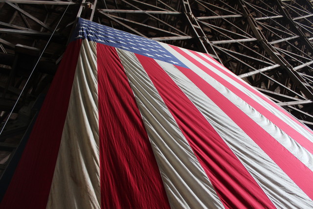 American Flag at Tillamook Air Museum