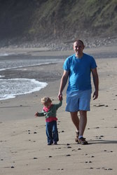 Kaitlyn and Mike on Indian Beach at Ecola State Park