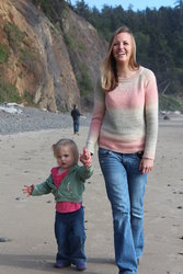 Kaitlyn and Jillian on Indian Beach at Ecola State Park