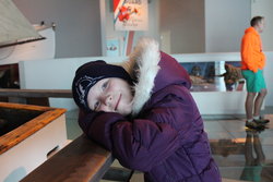 Emma at the Columbia River Museum in Astoria, Oregon