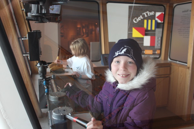 Emma at the Columbia River Museum in Astoria, Oregon