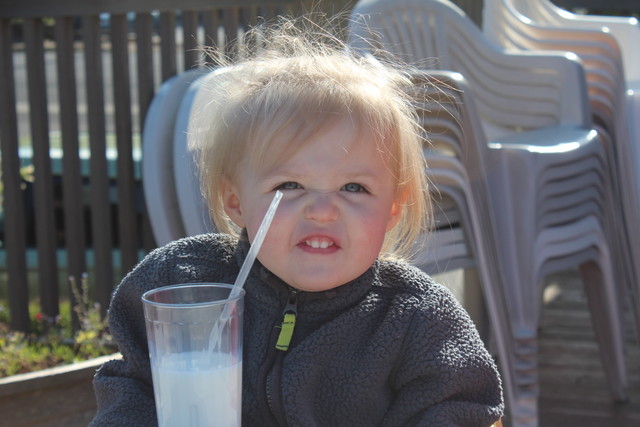 Kaitlyn at the Pizza Garden