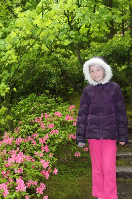Emma in Portland Japanese Garden