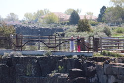 Emma and Sarah at Twin Falls Bridge