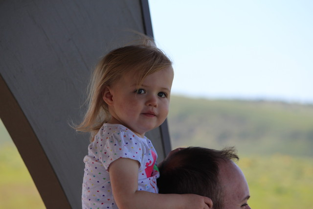 Kaitlyn and Mike overlooking Pendleton, Oregon