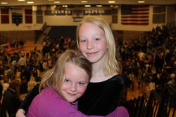 Sarah and Emma at Emma's Orchestra Recital