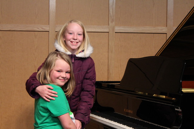 Sarah and Emma at Steve's Piano Students' Recital