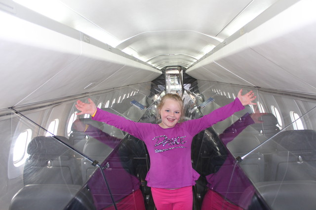 Sarah on board the Concorde