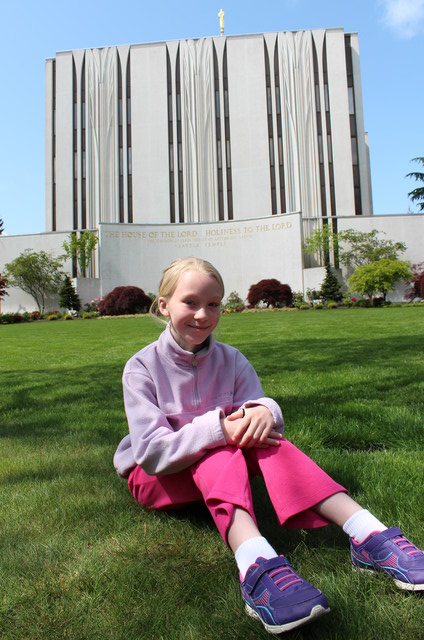 Emma at the Seattle Temple
