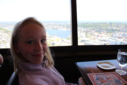 Emma in the Space Needle Restaurant