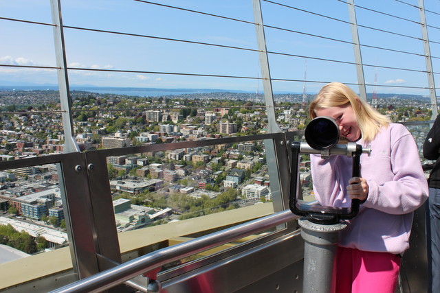 Emma in the Space Needle Restaurant