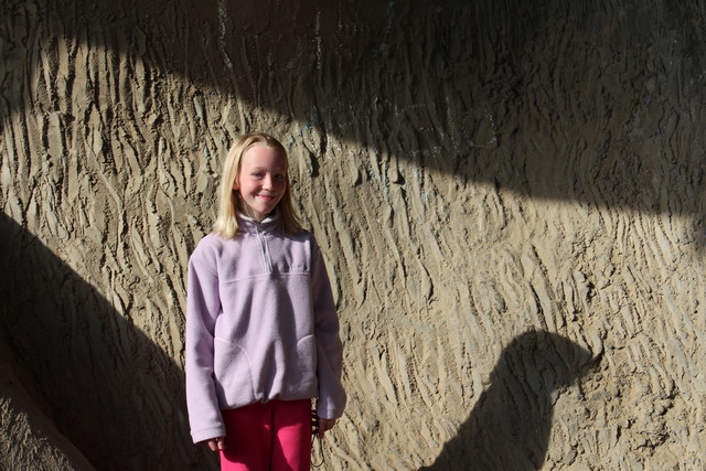 Emma by the Fremont Troll in Seattle