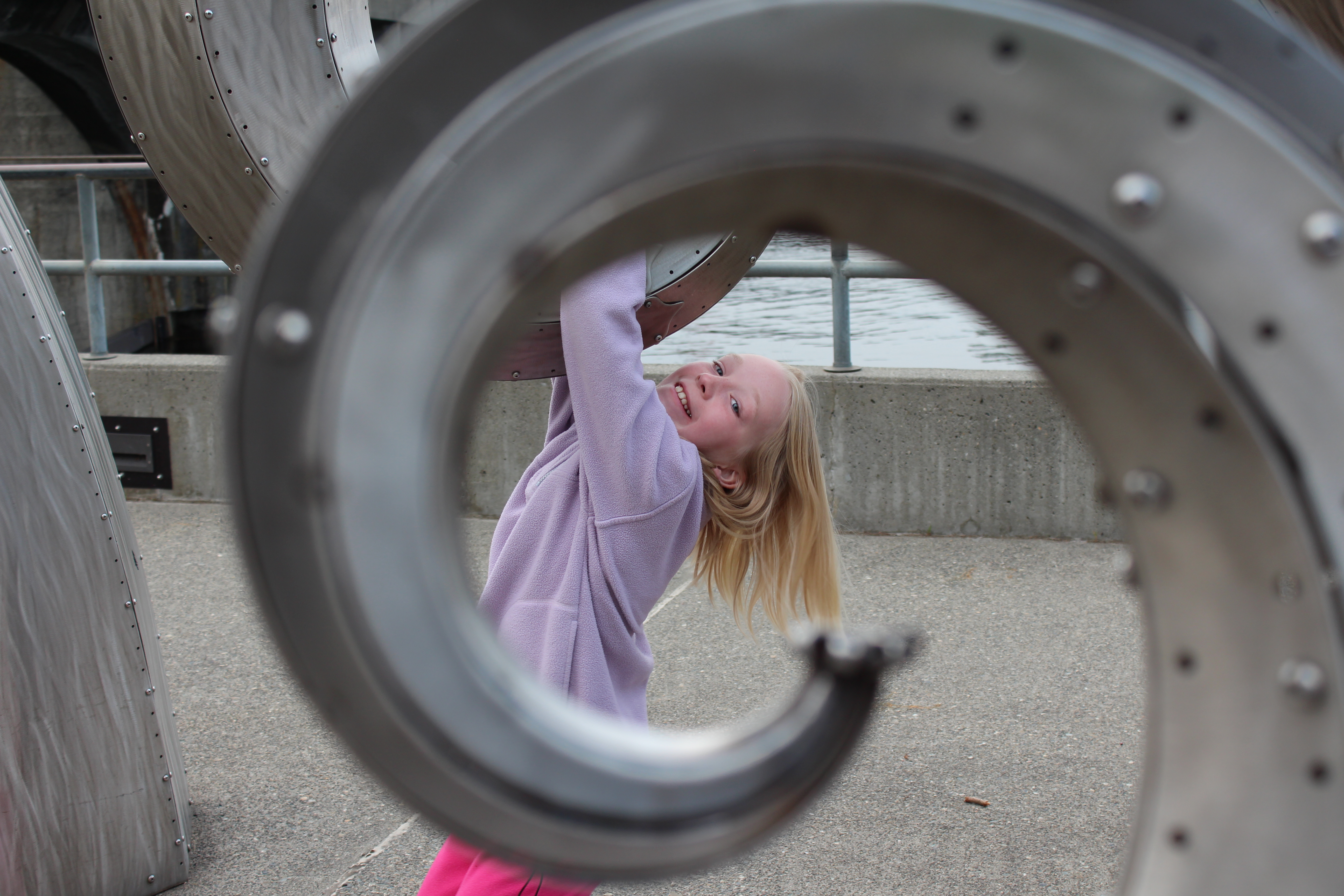 Emma by the Chittenden Locks in Seattle
