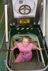 Emma and Sarah aboard USS Turner Joy