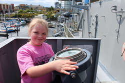 Sarah aboard USS Turner Joy