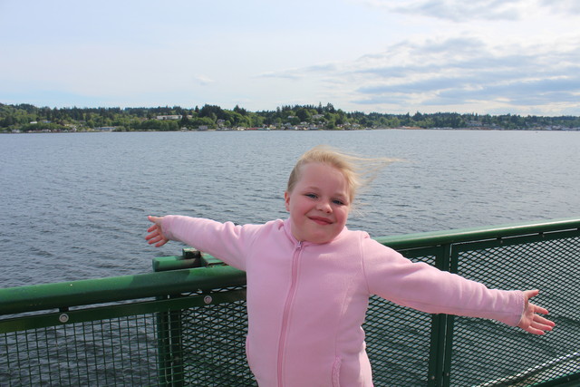 Sarah aboard Puget Sound Ferry