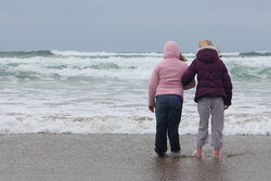 Sarah and Emma at Cannon Beach