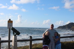 Emma, Steve, and Sarah at Devil's Punchbowl