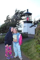 Emma and Sarah at Cape Meares Lighthouse