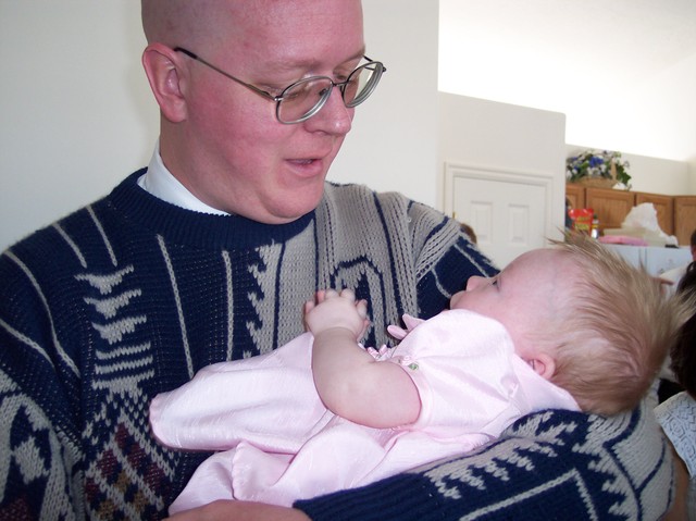 Gary with Emma at her blessing party