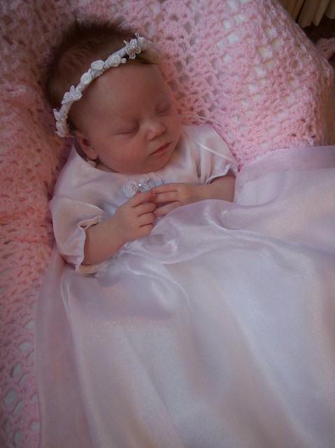 Emma in her blessing dress