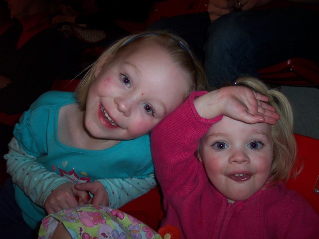 Emma and Sarah in Huntsman Center for Utah - TCU game